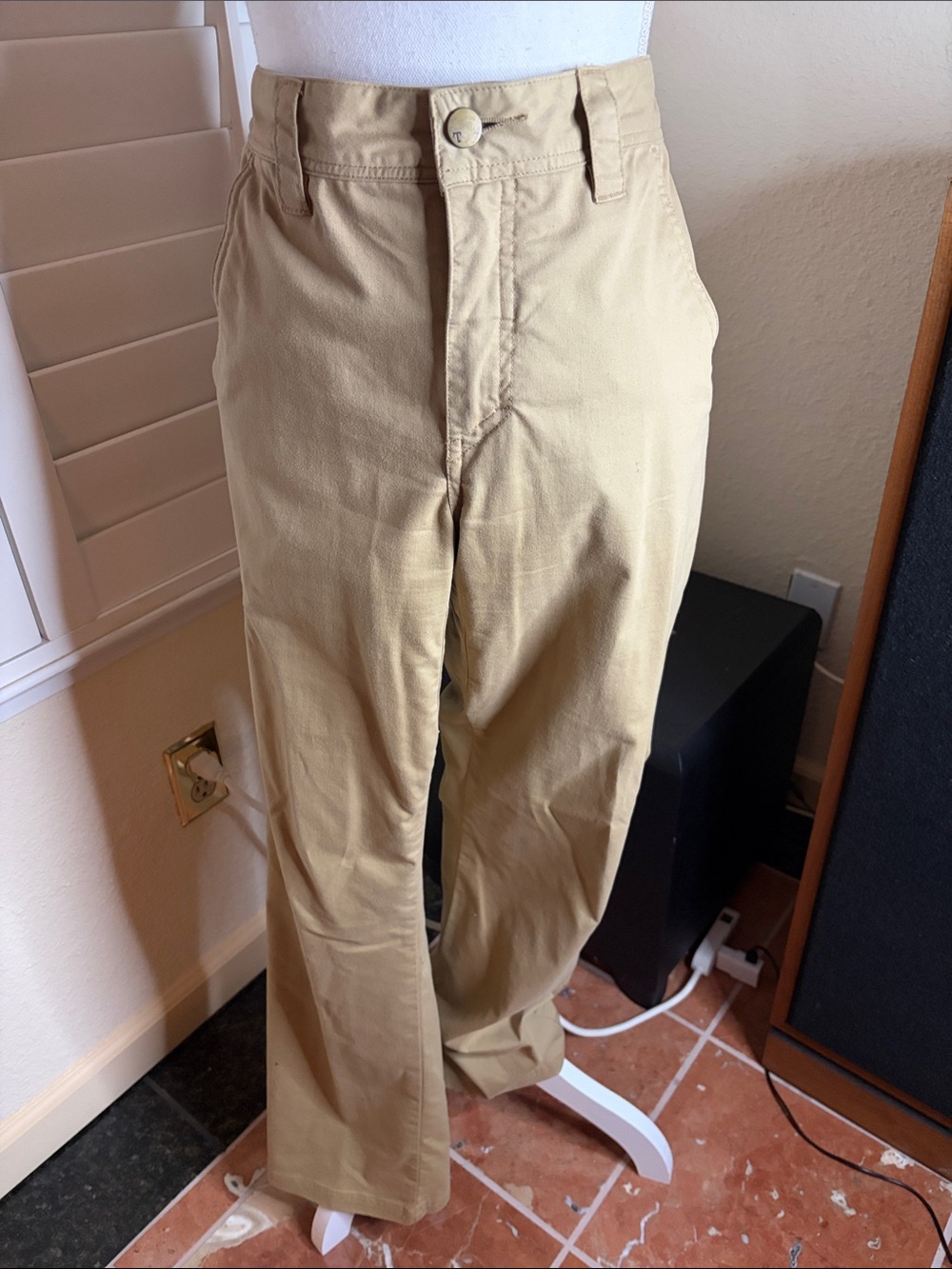 🤎👖The Boarding Pass Toad & Co Front Zip Tan 4 Pocket Cotton/Poly Pants Sz 32